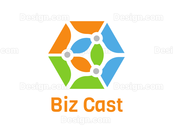 Colorful Hexagon Shape Logo