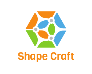 Colorful Hexagon Shape logo design