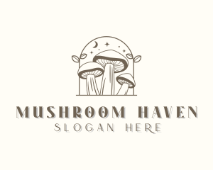 Mushroom Organic Fungus logo design
