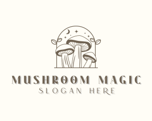 Mushroom Organic Fungus logo design