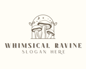 Mushroom Organic Fungus logo design