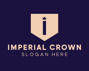 Crown Shield Letter I logo design