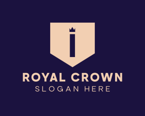 Crown Shield Letter I logo