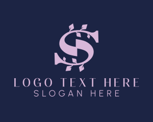 Trust - Geometric Leaf Letter S logo design