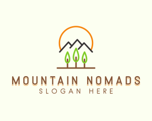 Mountain Hiking Adventure logo design