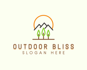 Mountain Hiking Adventure logo design