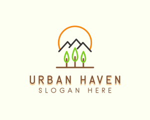 Mountain Hiking Adventure logo design