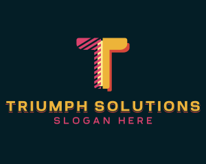 Stylish Company Letter T logo design