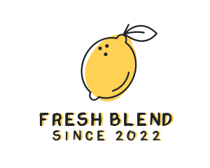 Natural Lemon Refreshment logo design