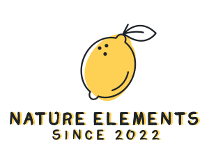 Natural Lemon Refreshment logo design