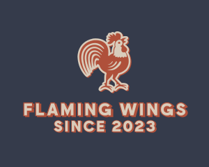 Farm Rooster Chicken logo design