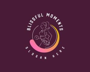 Woman Gym Dumbbell logo