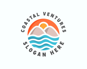 Beach Mountain Travel logo design