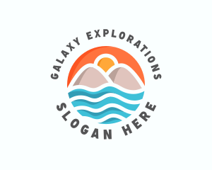 Beach Mountain Travel logo design