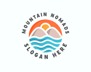 Beach Mountain Travel logo design