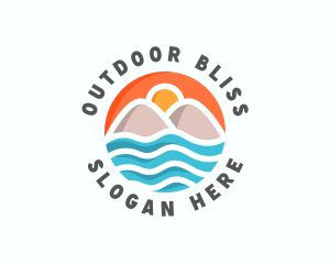 Beach Mountain Travel logo design