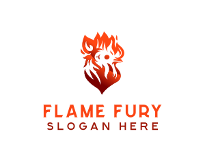 Chicken Flame BBQ Grill logo design