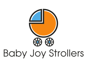 Baby Pram Stroller logo design