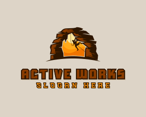 Rock Climbing Adventure logo design