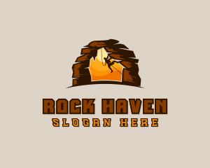 Rock Climbing Adventure logo design