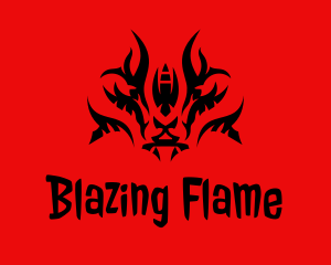 Flame Evil Goat  logo design