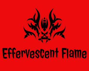 Flame Evil Goat  logo design