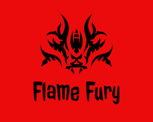 Flame Evil Goat  logo design