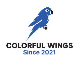 Blue Macaw Parrot logo
