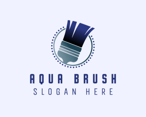 Home Renovation Paintbrush Tool logo design