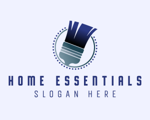 Home Renovation Paintbrush Tool logo design