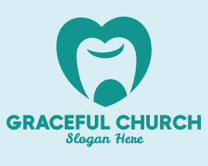 Tooth Heart Dentist Logo