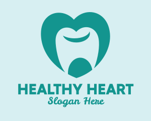 Tooth Heart Dentist logo design