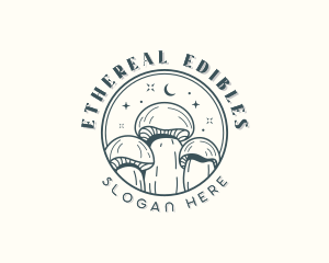 Whimsical Mushroom Garden logo design