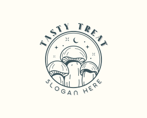 Whimsical Mushroom Garden logo design