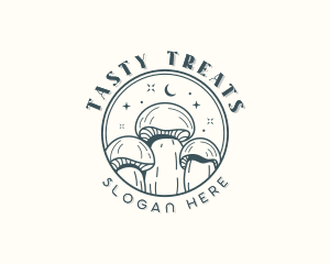 Whimsical Mushroom Garden logo design