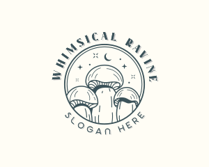 Whimsical Mushroom Garden logo design