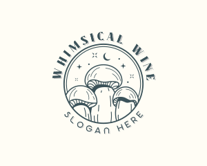 Whimsical Mushroom Garden logo design