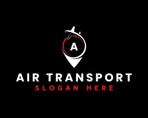 Airport Location Pin logo design