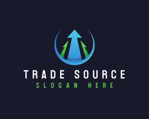 Arrow Growth Trading logo design