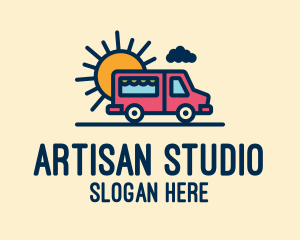 Cute Van Truck logo design