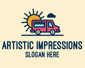 Cute Van Truck logo design