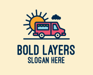 Cute Van Truck logo design