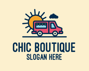 Cute Van Truck logo design