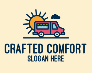 Cute Van Truck logo design