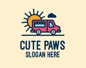 Cute Van Truck logo design