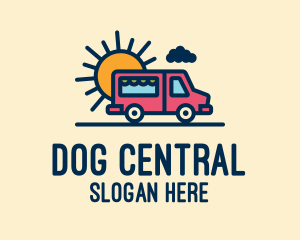 Cute Van Truck logo design