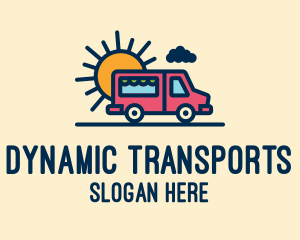 Cute Van Truck logo design