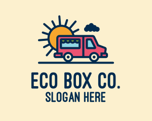 Cute Van Truck logo design