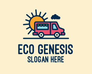 Cute Van Truck logo design