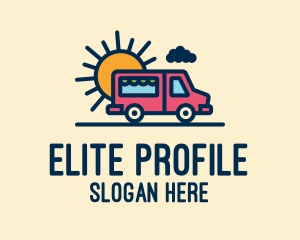 Cute Van Truck logo design